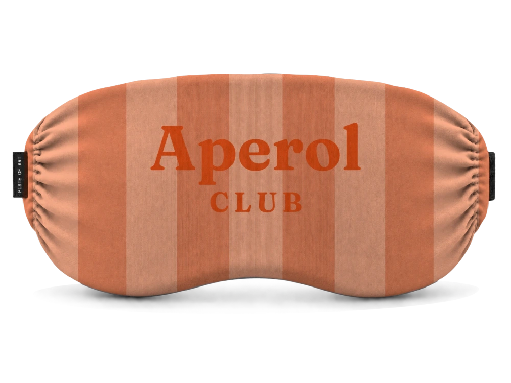 Print Aperol Club · Peach spritz op een skibrilhoes