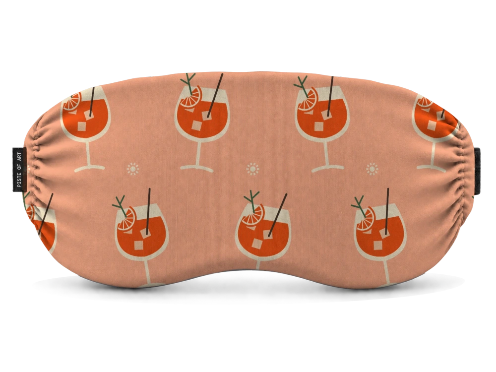 Print Spritz please · Peach spritz op een skibrilhoes