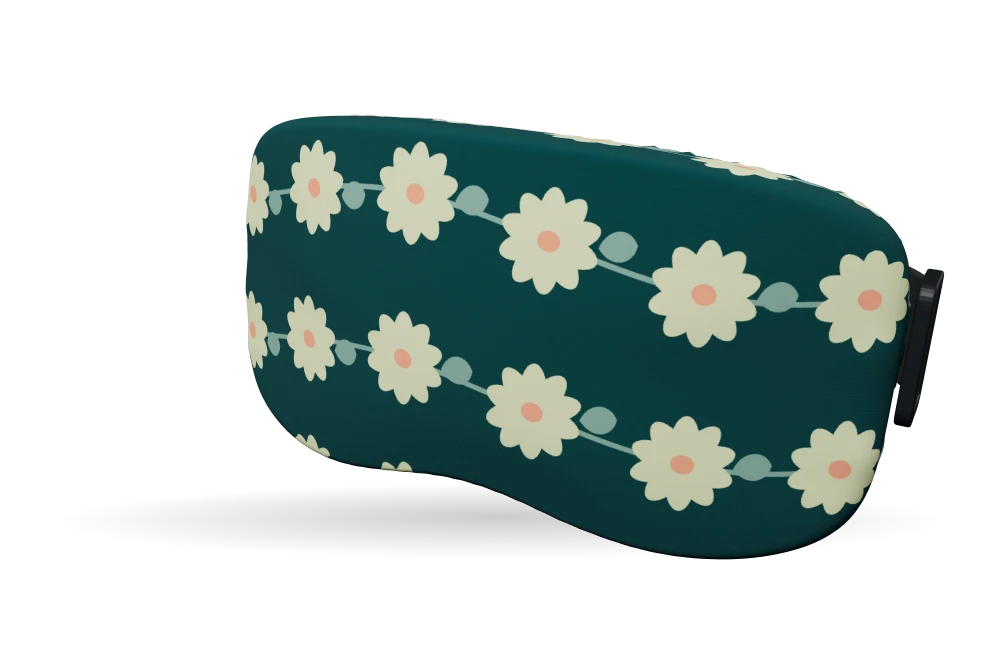 Print Daisy chain · Teal bloom op een skibrilhoes