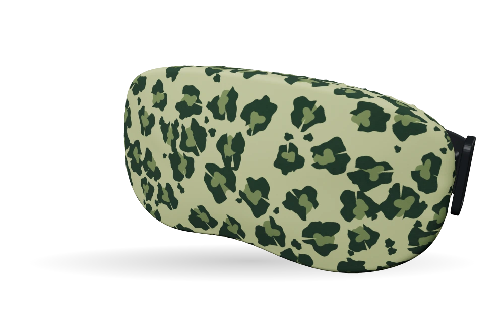 Print Moss leopard op een skibrilhoes