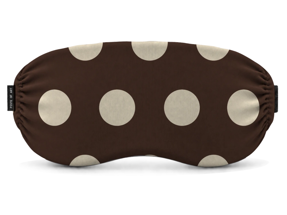 Print Big dot · Espresso & cream op een skibrilhoes