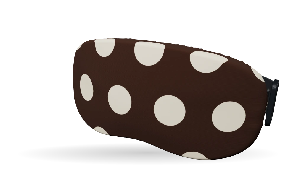 Print Big dot · Espresso & cream op een skibrilhoes