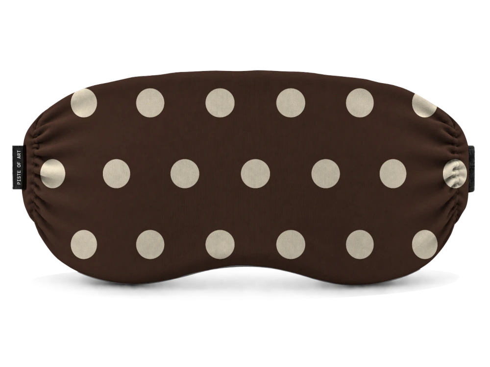 Print Polka classic · Espresso & cream op een skibrilhoes