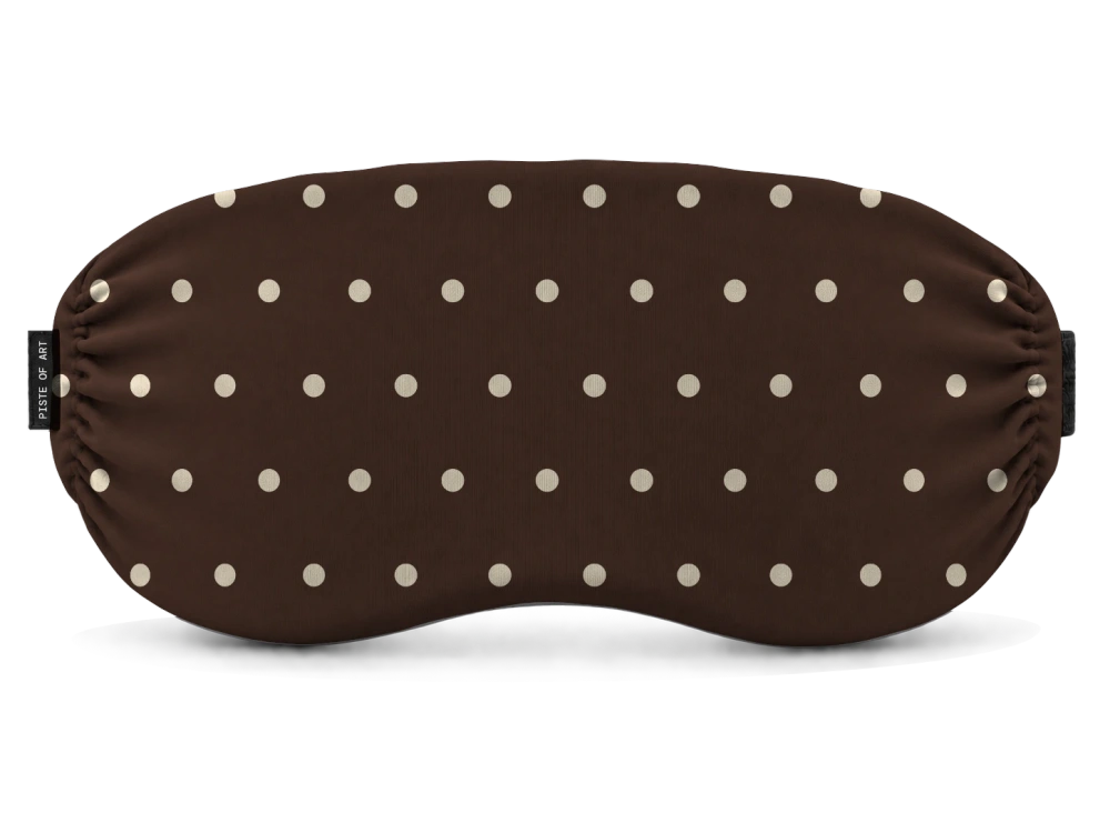 Print Petit dot · Espresso & cream op een skibrilhoes