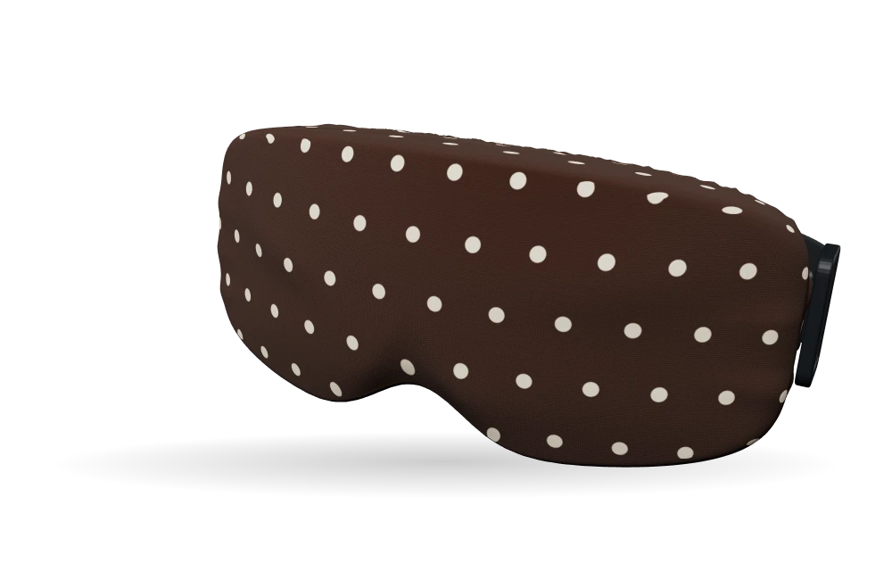 Print Petit dot · Espresso & cream op een skibrilhoes