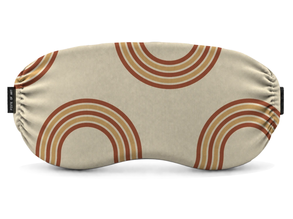 Print Sunset loops · Cream & rust op een skibrilhoes